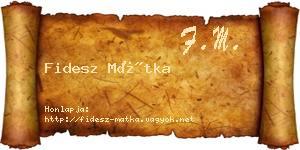 Fidesz Mátka névjegykártya